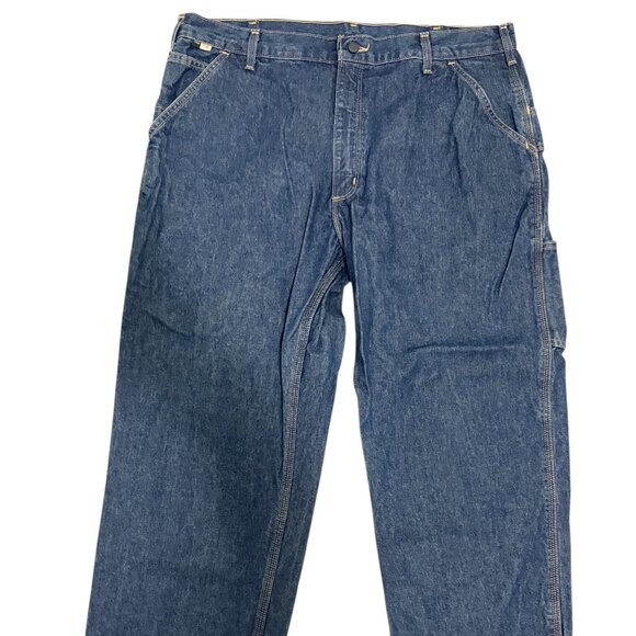 Carhartt FRB 1300NM Work Pants 40x30 Blue Carpenter Jeans - Picture 1 of 6